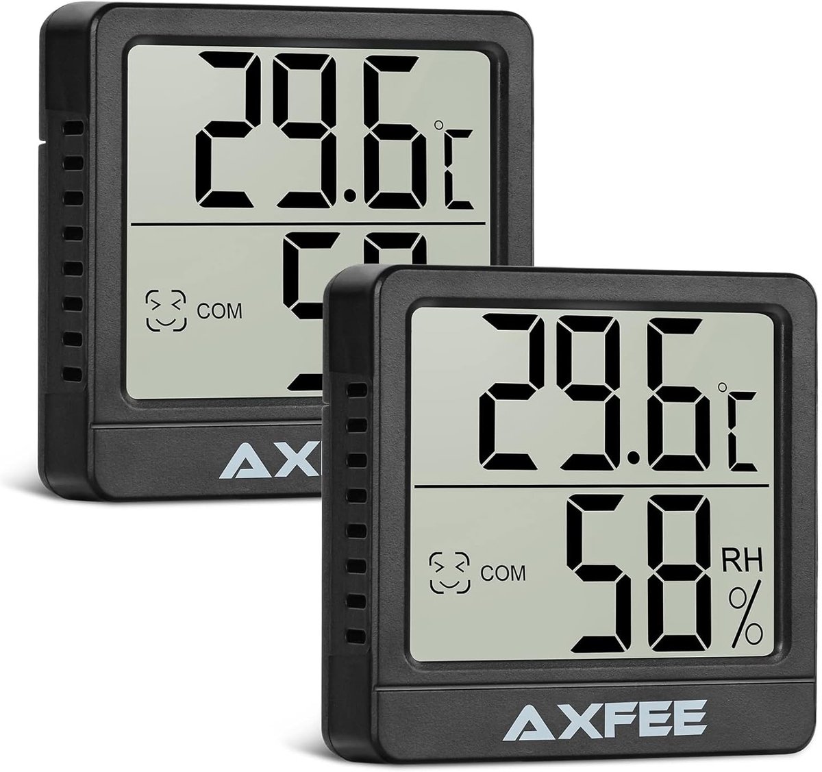 SnelShoppen - Mini LCD Thermometer Hygrometer - Draadloze Binnen Thermometer - Betrouwbare Temperatuur- en Vochtigheidsmeter voor Babykamer, Woonkamer