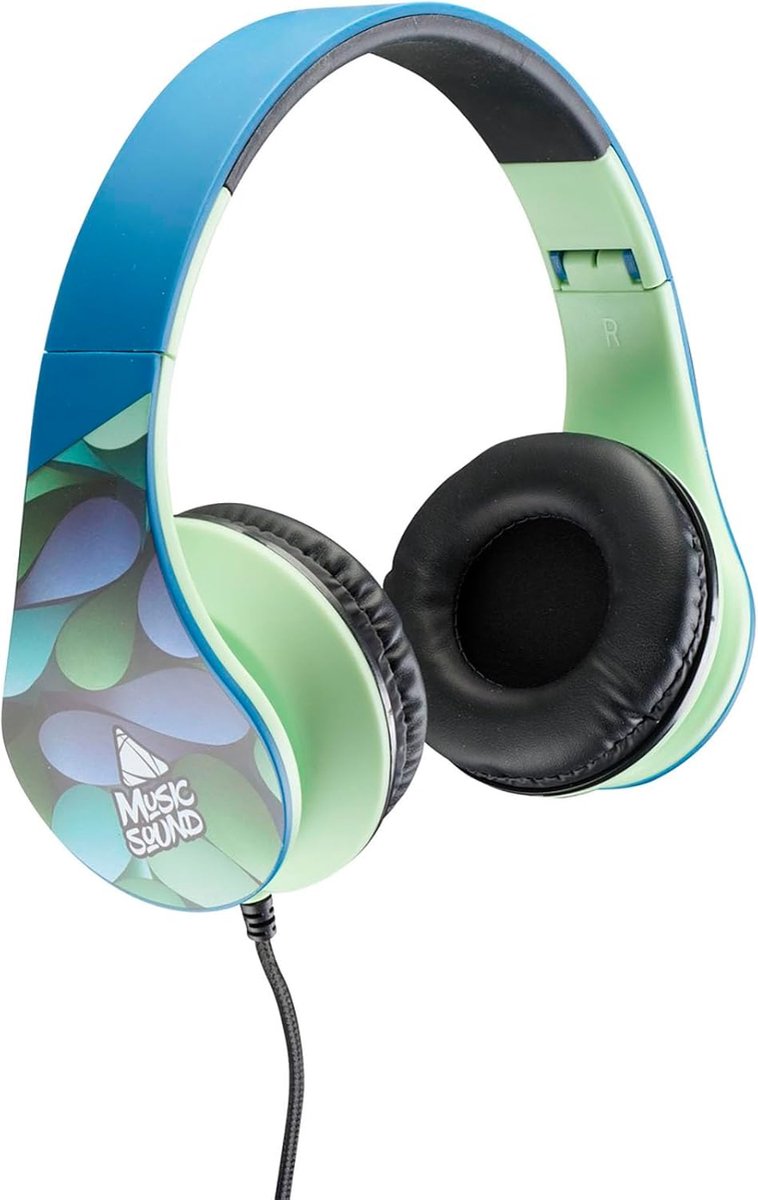 SnelShoppen - On-Ear Hoofdtelefoon met Uittrekbare Kabel - 3.5 mm Jack Plug - Bloemenpatroon - Comfortabele Muziekervaring voor Thuis, Feest en Reizen