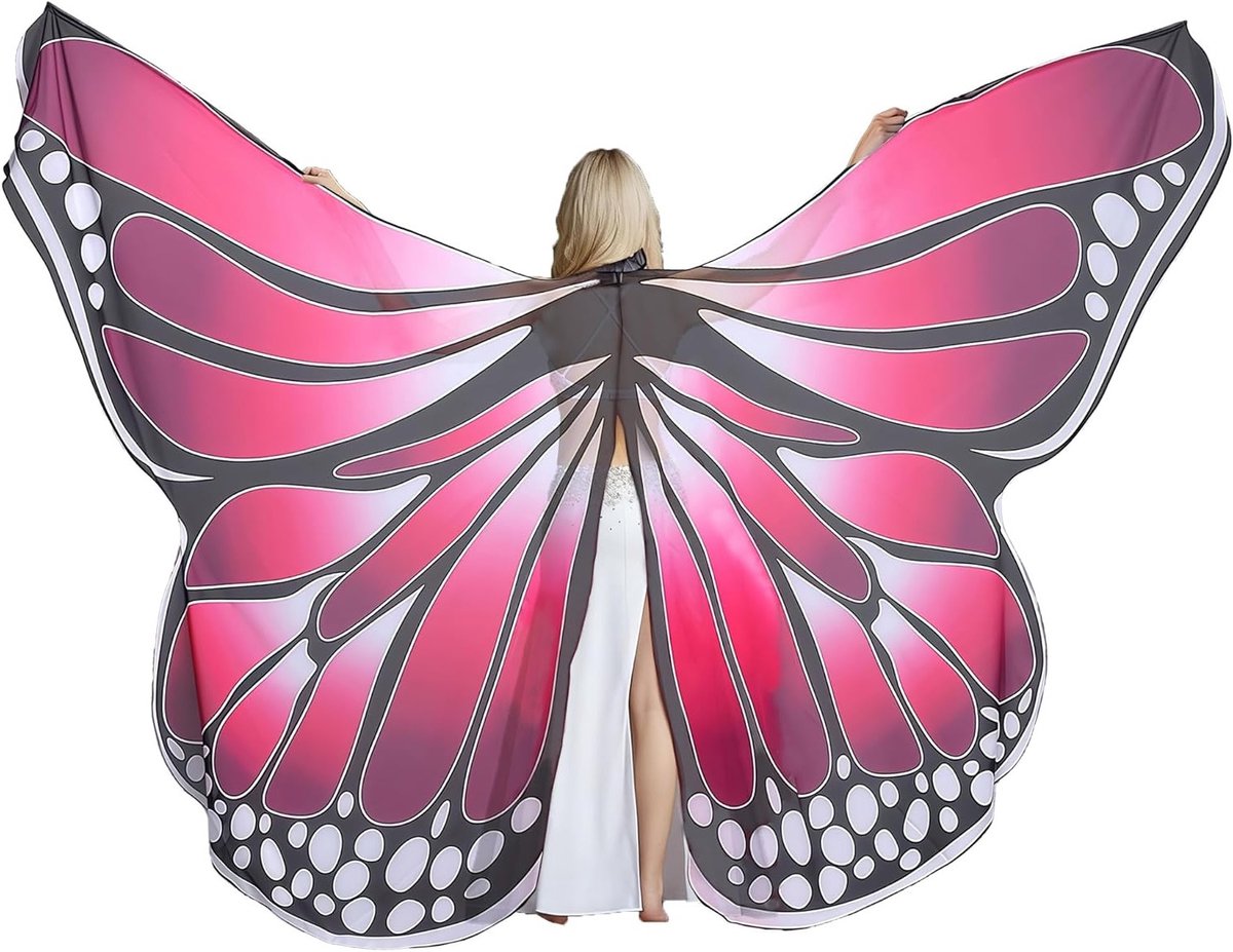 Vleugels voor volwassenen, vlinder vleugels voor Halloween, kostuum voor dames, carnaval, feesten en cosplay evenementen