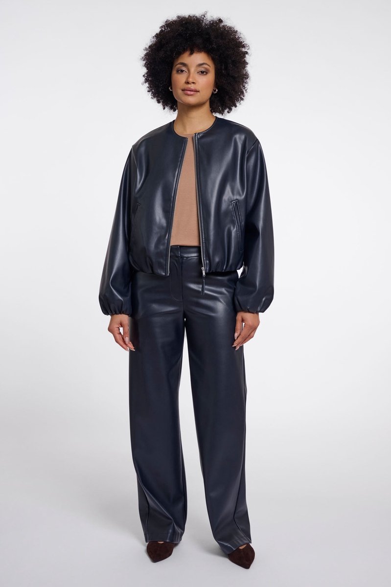 Rino & Pelle Broeken - Georgina straight leg trousers petite - Effen