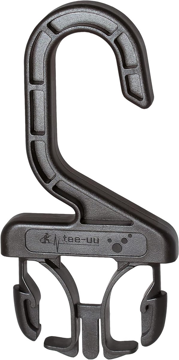 SnelShoppen - Belt Holder voor Kledingrails - Zwart met Snelsluiting - Ideaal Accessoire - 30 kg Belastbaar - Voor Kledingrails tot 22 mm Diameter