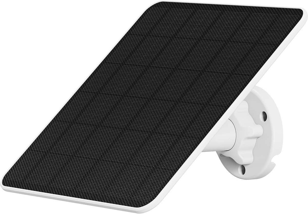 SnelShoppen - Solar Paneel 6W voor IP Beveiligingscamera's, USB Type C Aansluiting, Micro USB Adapter, Eenvoudige Installatie met Verstelbare Houder,