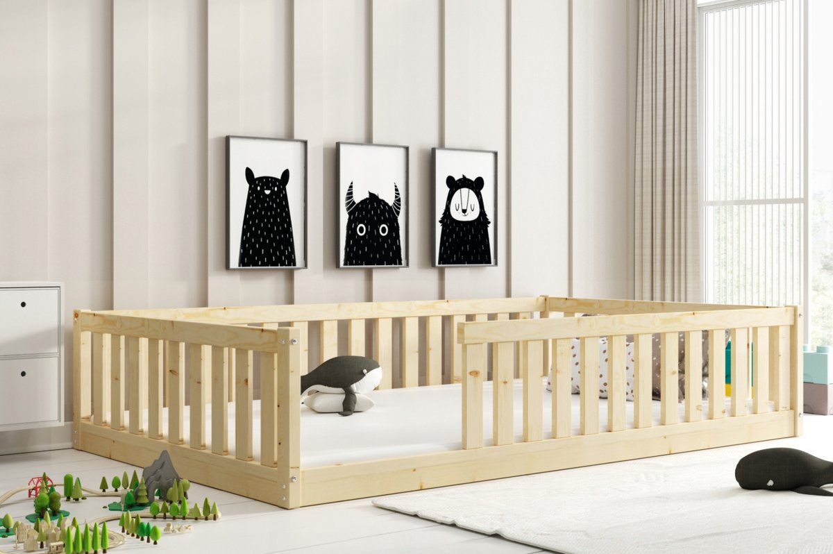 BMS Single Children's Bed Bella Sima 120X200 with Mattress, Pine