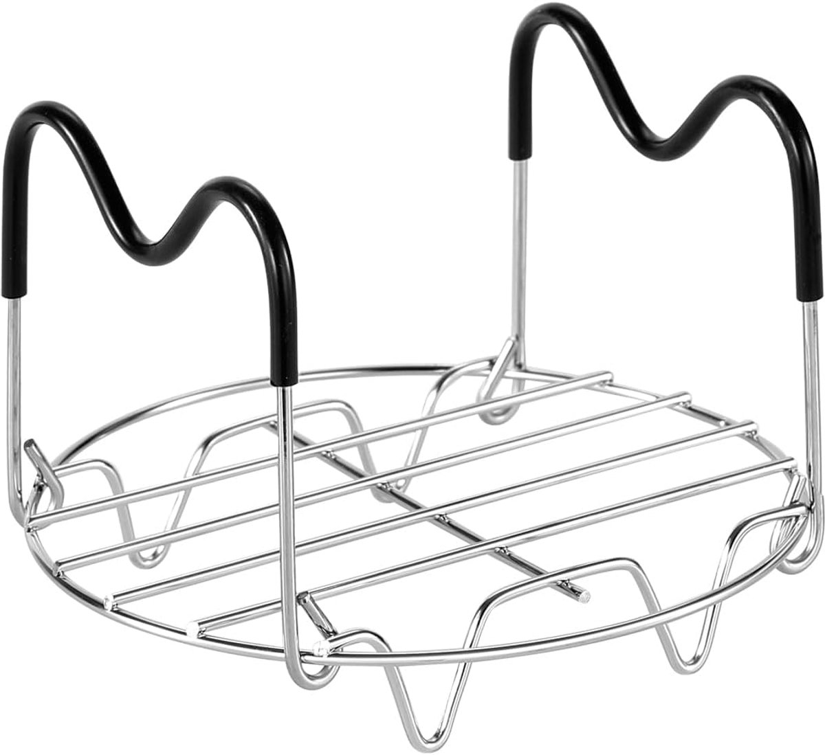 SnelShoppen - Steam Rack Coaster met Handvatten voor Instant Pot - Accessoires voor Druk Cooker - Siliconen Handvat - Geschikt voor 3qt - Ideaal voor