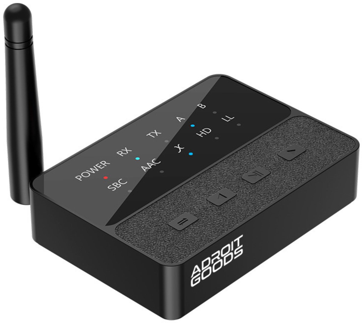 AdroitGoods Bluetooth Audio Adapter 5.3 – Draadloze Zender & Ontvanger (TX/RX) met AUX & RCA – Upgrade je Audio naar Bluetooth