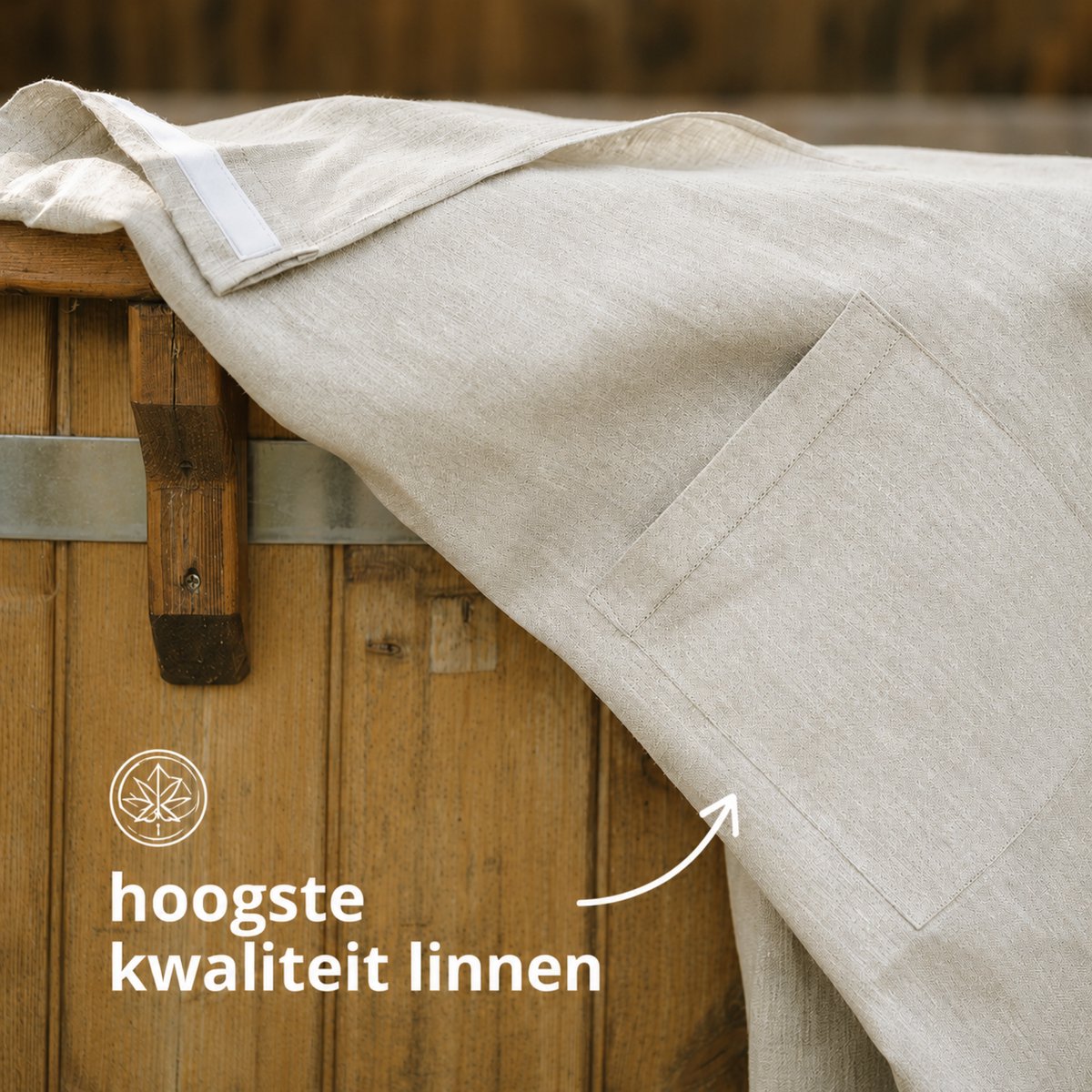 Saunastrijder Sauna Handdoek - Linnen Saunakilt met Sluiting thumbnail 5