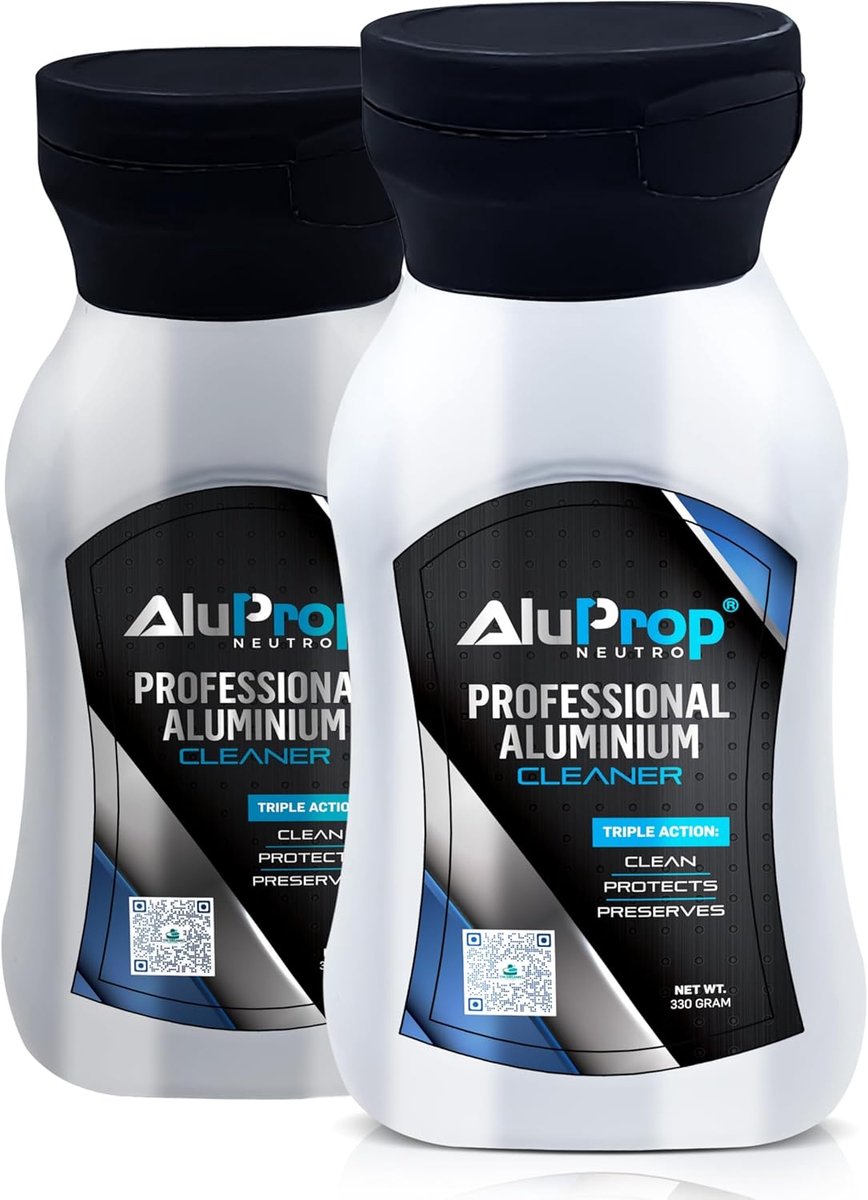 SnelShoppen - Professionele Cleaner voor Geanodiseerd Aluminium | Herstelt Glans en Bescherming | Niet-Zuure Formule | Set van 2 x 330g