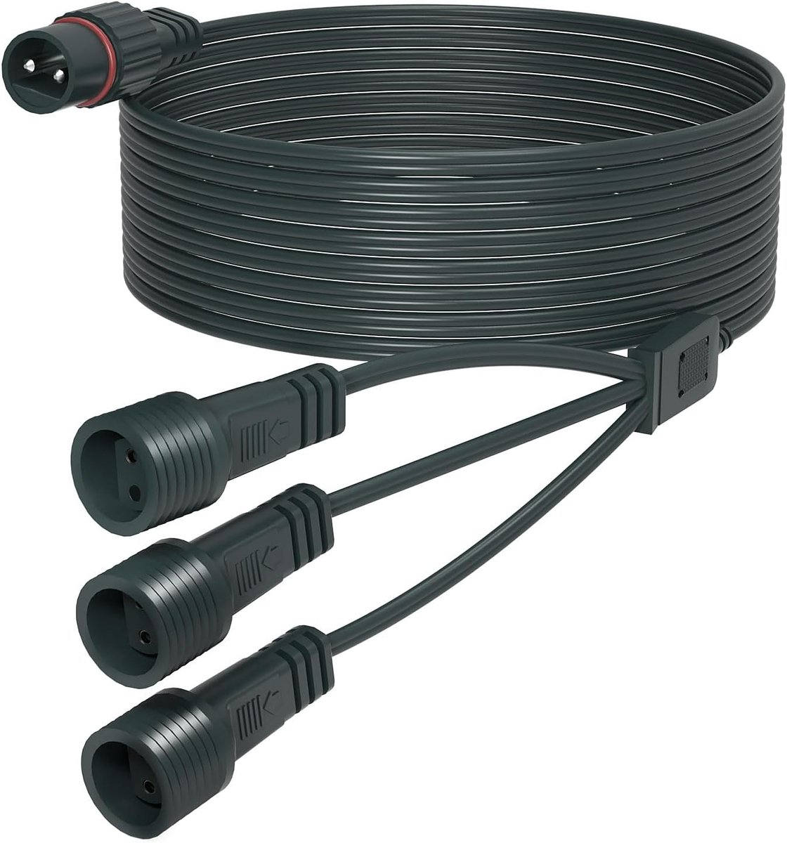 SnelShoppen - Fairy Lights Extension 10m, 1-3 Y Splitter, 2-Pin IP65 Waterdicht, Voor Kerstboom, Buiten- en Binnengebruik, Verlichting voor Feesten en