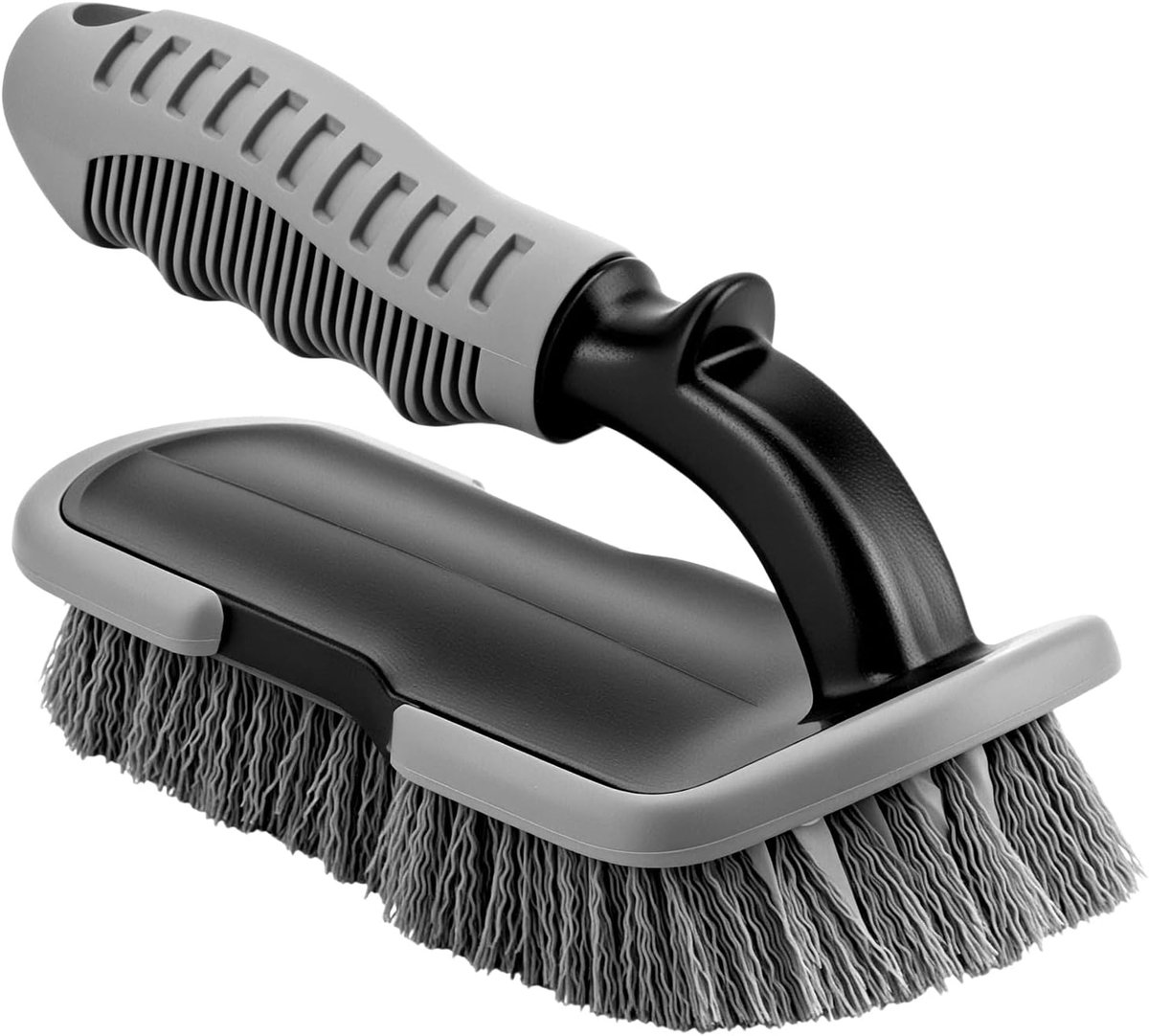 SnelShoppen - Car Upholstery Brush - Rigid Bristles, Ergonomic Handle - Perfect for Household, Vehicle Cleaning, Carpets, Upholstery, Versatile Use