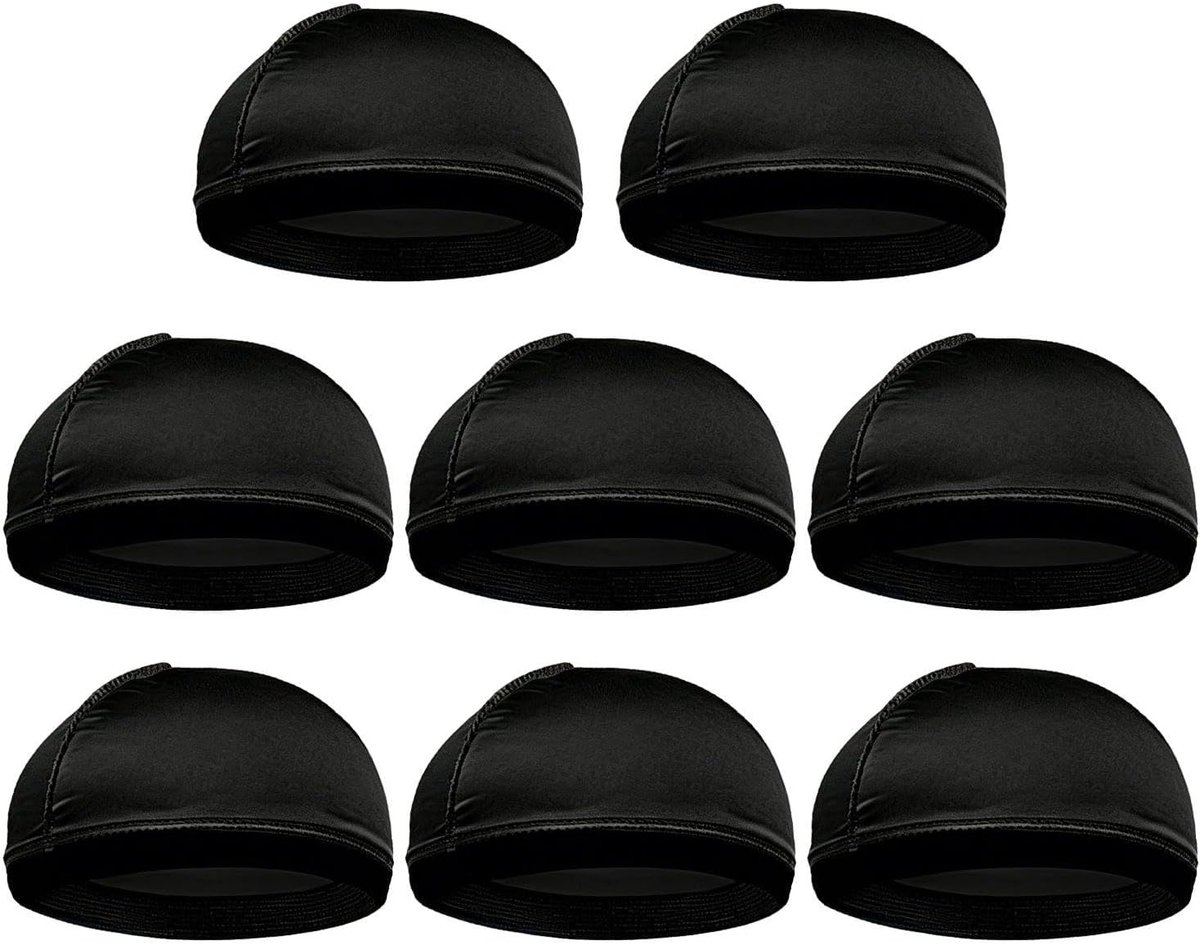 8 Zijdeachtige Golf Hoeden, Nacht Caps, Zacht Satijn, Verstelbare Elasticiteit, Douche Haarverzorging Hoeden, Mannen - ShopVlot