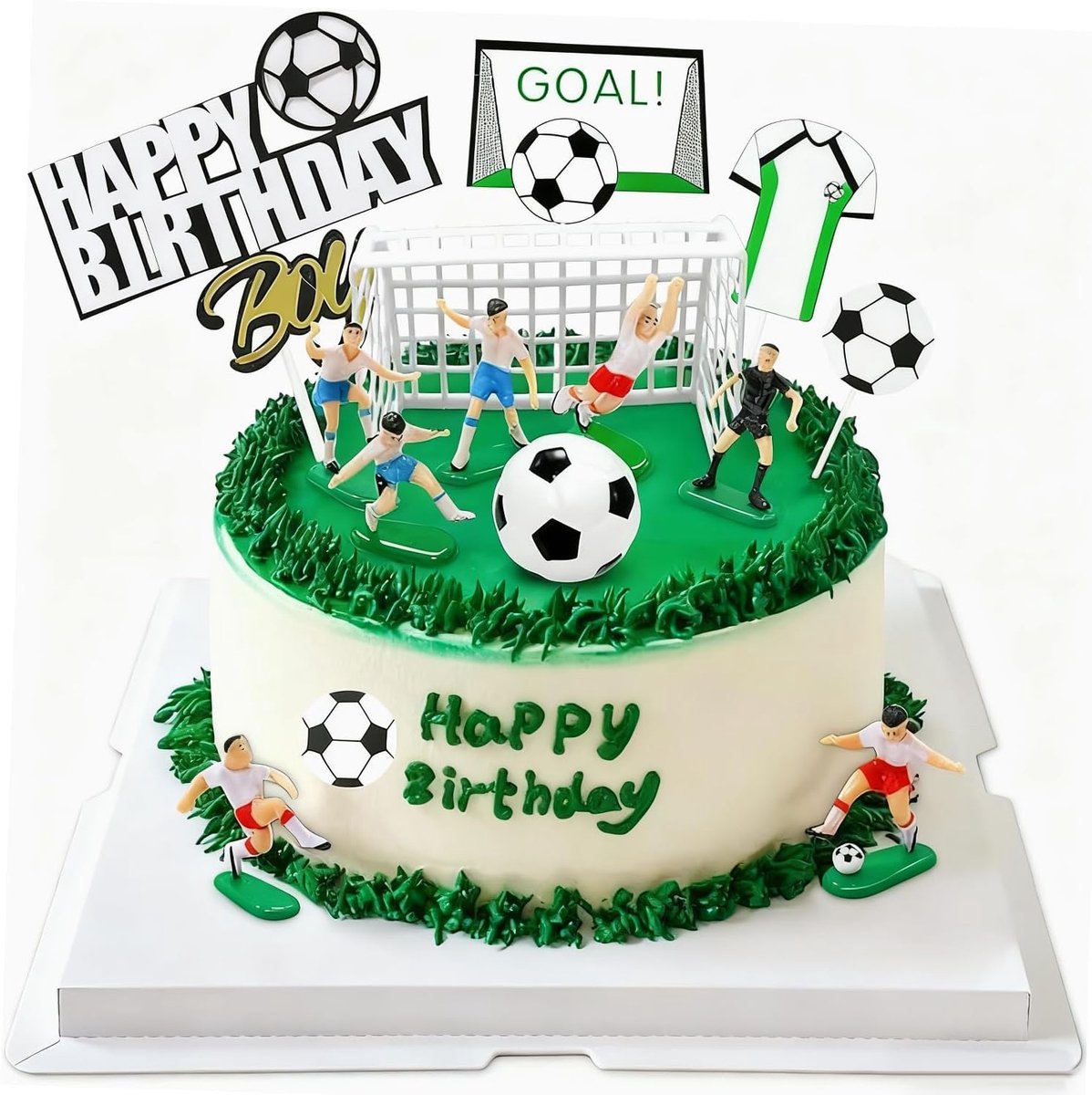 15 Pieces Football Cake Decoration Football Cake Decoration Cake Decoration Cake Decoration Cupcake Topper for - ShopVlot