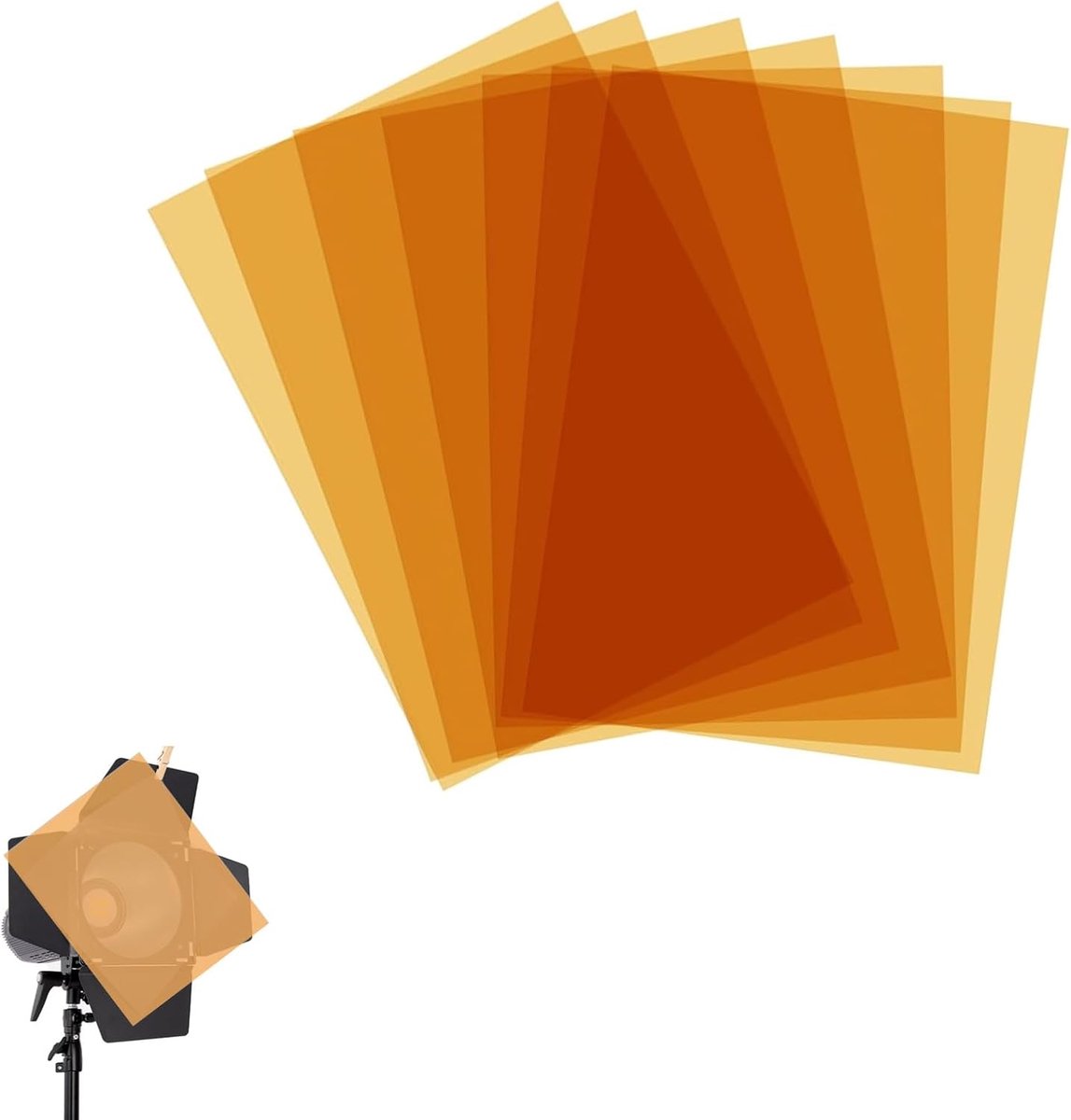 Orange Light Filter Film 0.3 mm 50 x 100 cm, Heat Resistant PVC Colour Film for Photography, Lamps, DIY Decoration and - ShopVlot