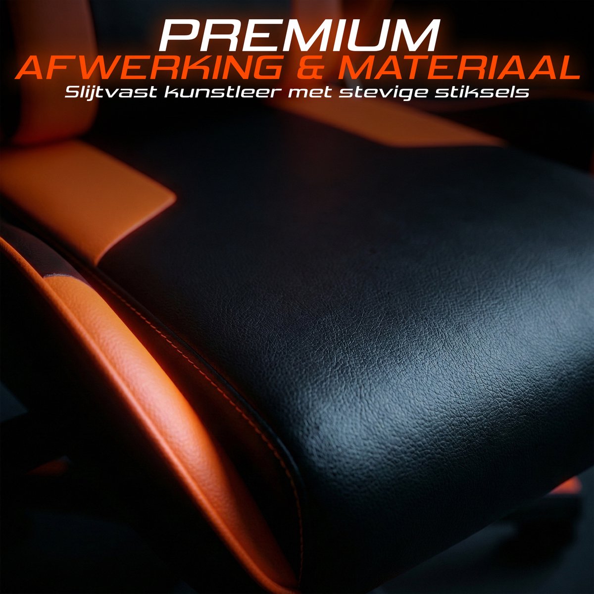 Gaming Stoel – Comfortabele Gamer Chair – Zwart/Rood – Verstelbaar thumbnail 4