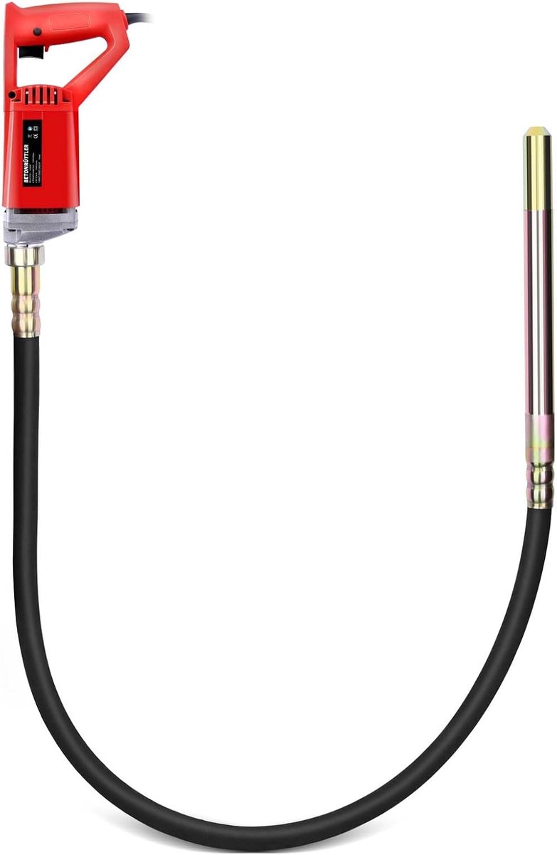 Concrete Shaker 1550 W with 1.5 m Hose Length, Electric Concrete Converter, 35 mm Concrete Vibrator, Bottle Shaker - ShopVlot
