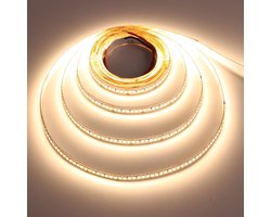 TOPAI 24V LED Strip Natural White 4000K 5 Meter 10000 Lumens High Brightness 20W/M Flexible To Cut with Self Adhesive - ShopVlot