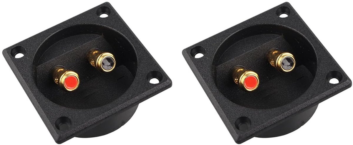 Speaker box terminal 2 weg - kunststof - vierkante aansluiting - geschikt voor DIY audio - ShopVlot
