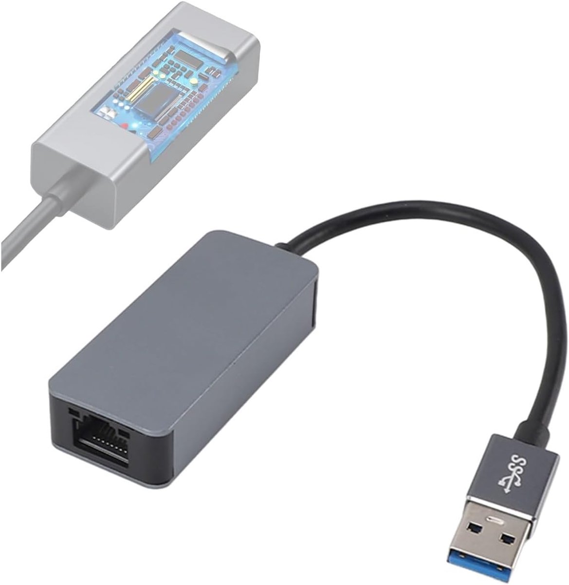USB 3.0 Ethernet Adapter 2.5G - Compact en draagbaar - Hoge snelheid internetverbinding - ShopVlot