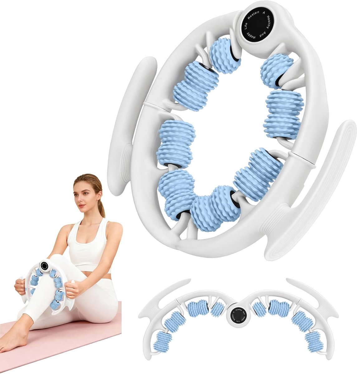 Cellulite Massage Roller - met verwijderbare handgrepen - voor spieren en bloedsomloop - ShopVlot