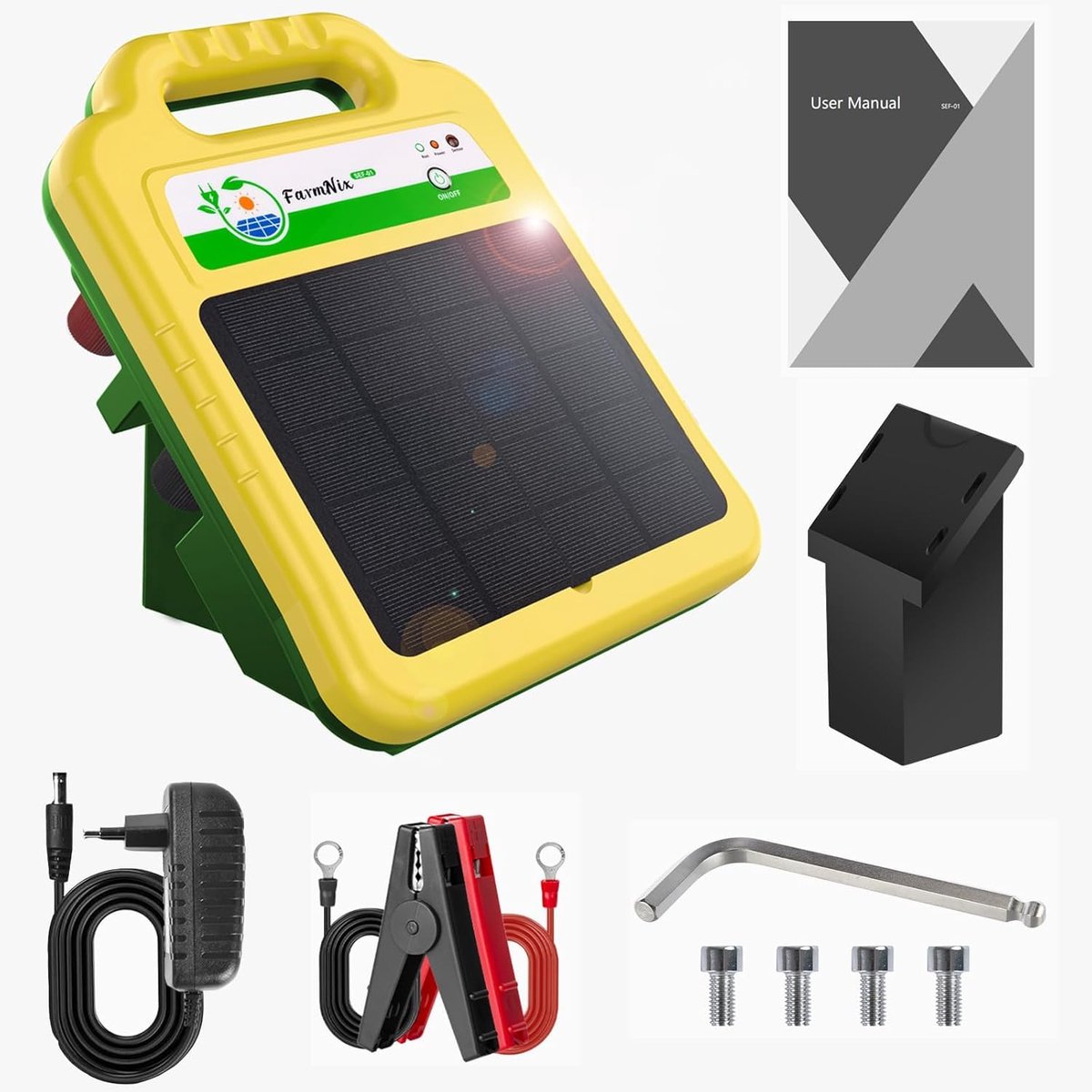 Zonne-weidehekapparaat 230 V - 16 km bereik - zonne-energie - ideale omheining voor dieren - m-winkel