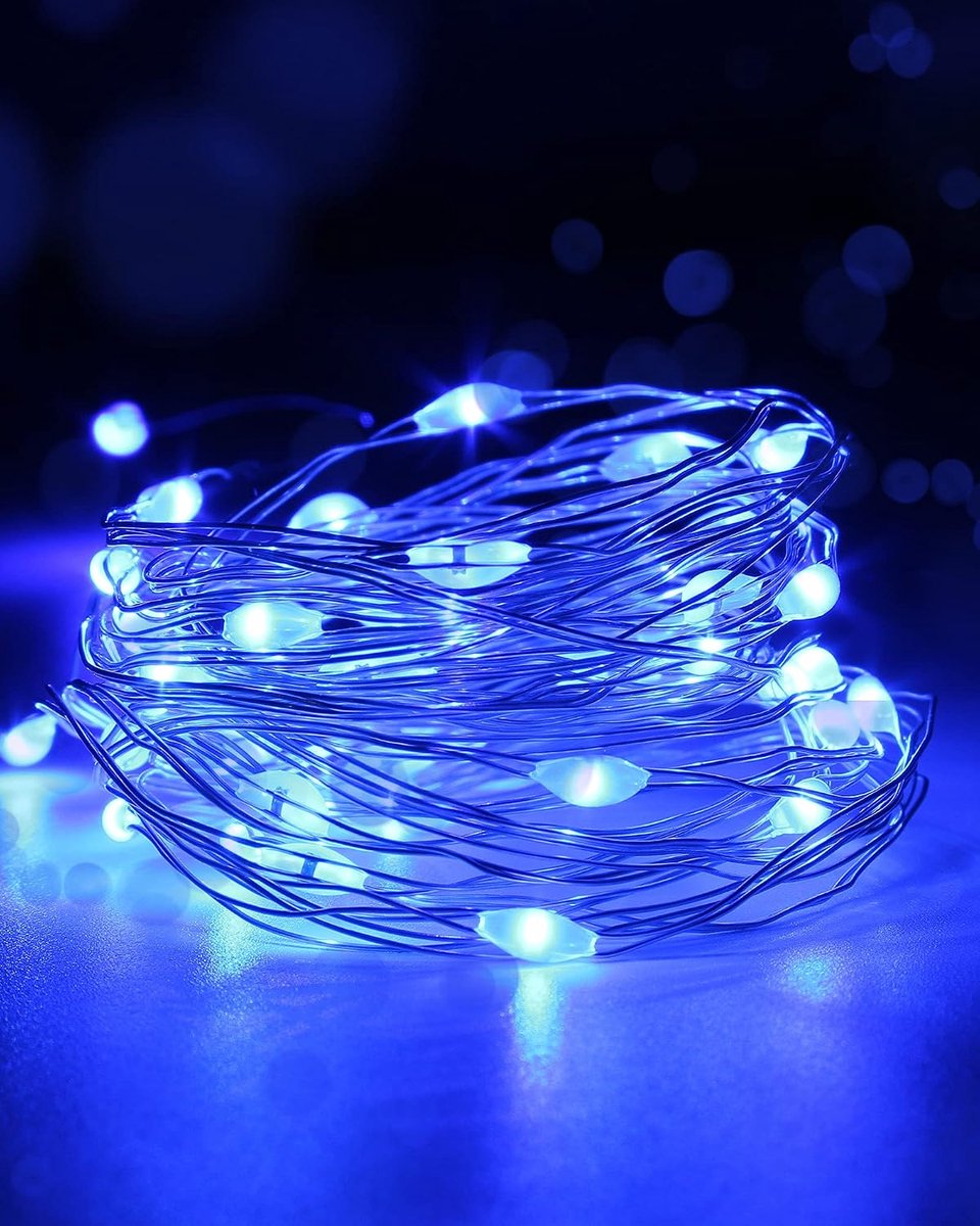 LED fairy lights 3 m - 30 LED blauw - koperdraad - flexibele decoratie voor slaapkamer - ShopVlot