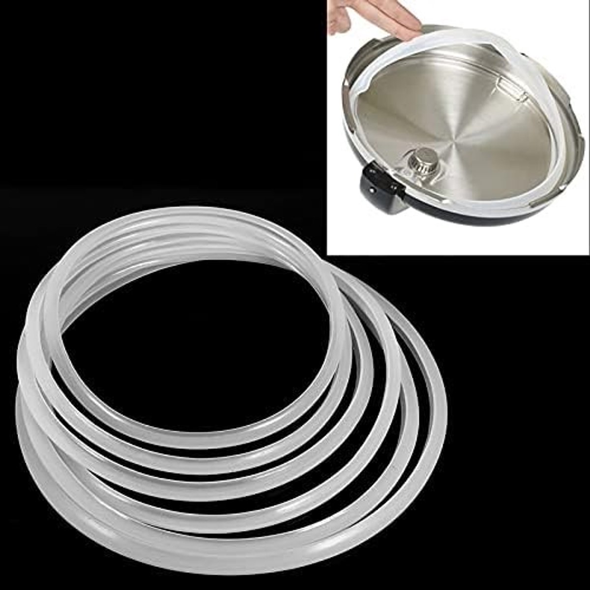 Vervangende Siliconen Sealing Ring voor Drukpan - Geschikt voor 22/24/26/32 cm - Hoge Temperatuur Weerstand, Keukenaccessoires voor Thuis en Restaurants