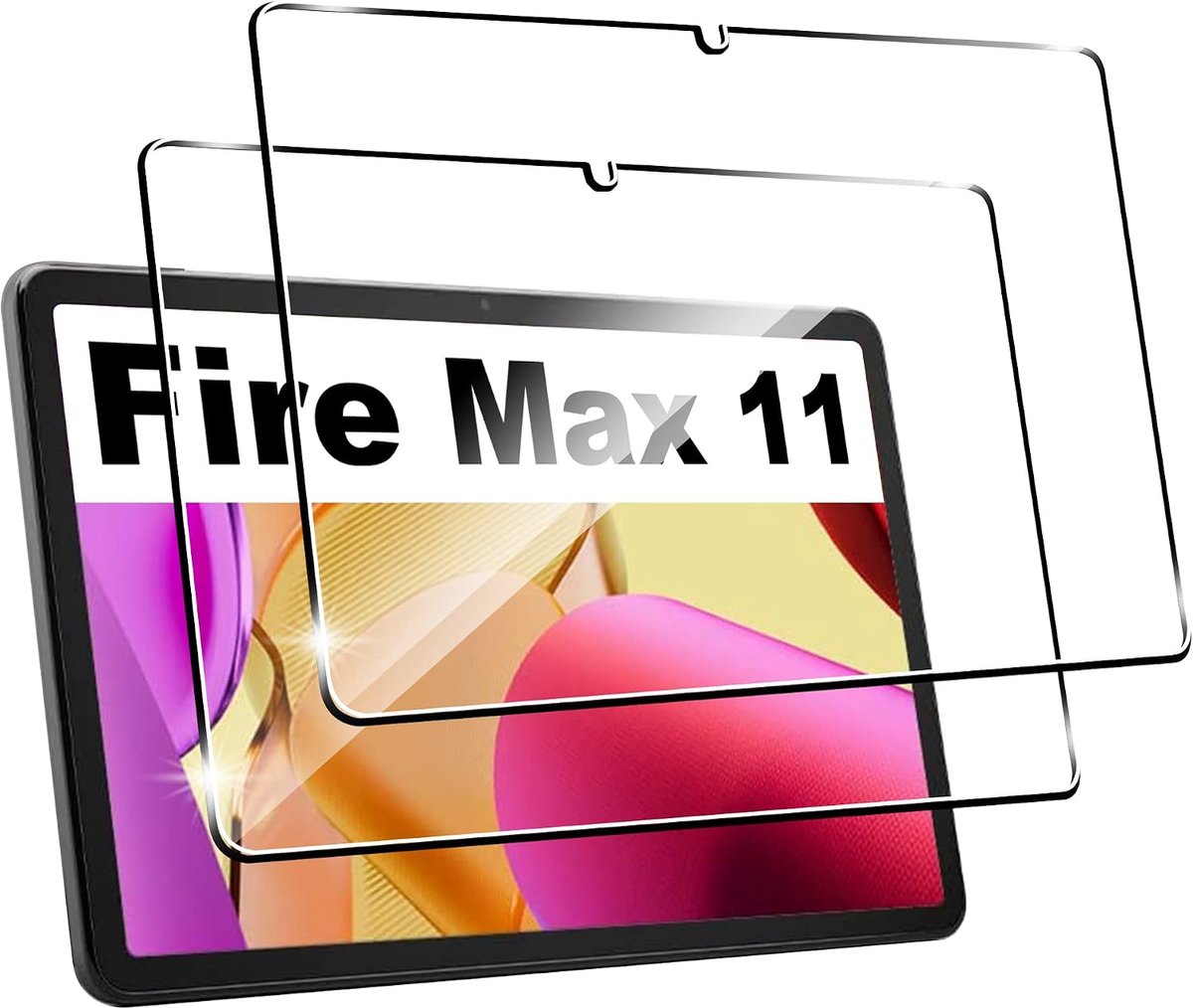 Screen protector voor Fire Max 11 - 2 stuks - gehard glas - krasbestendig en helder - ShopVlot
