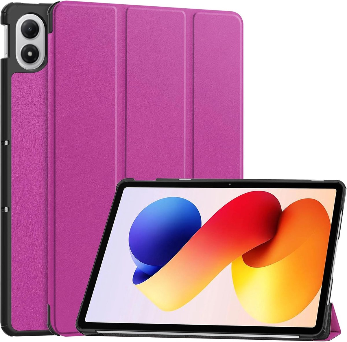 Protective case voor Xiaomi Redmi Pad 2 Pro 12.1 inch - ultra dun - paarse kleur - automatisch slaap/wake functie - ShopVlot