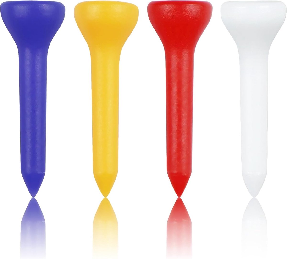 Golf tees 35mm - kunststof - 100 stuks gemengd kleur - ideaal voor precisie - ShopVlot