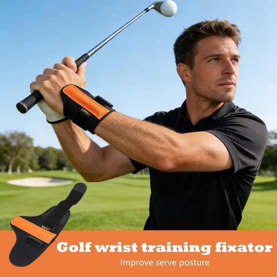 Golf-polssteun oranje-rood - schommeltrainer - verstelbaar - pijnverlichting voor beginners - ShopVlot van GOLF — afbeelding 3