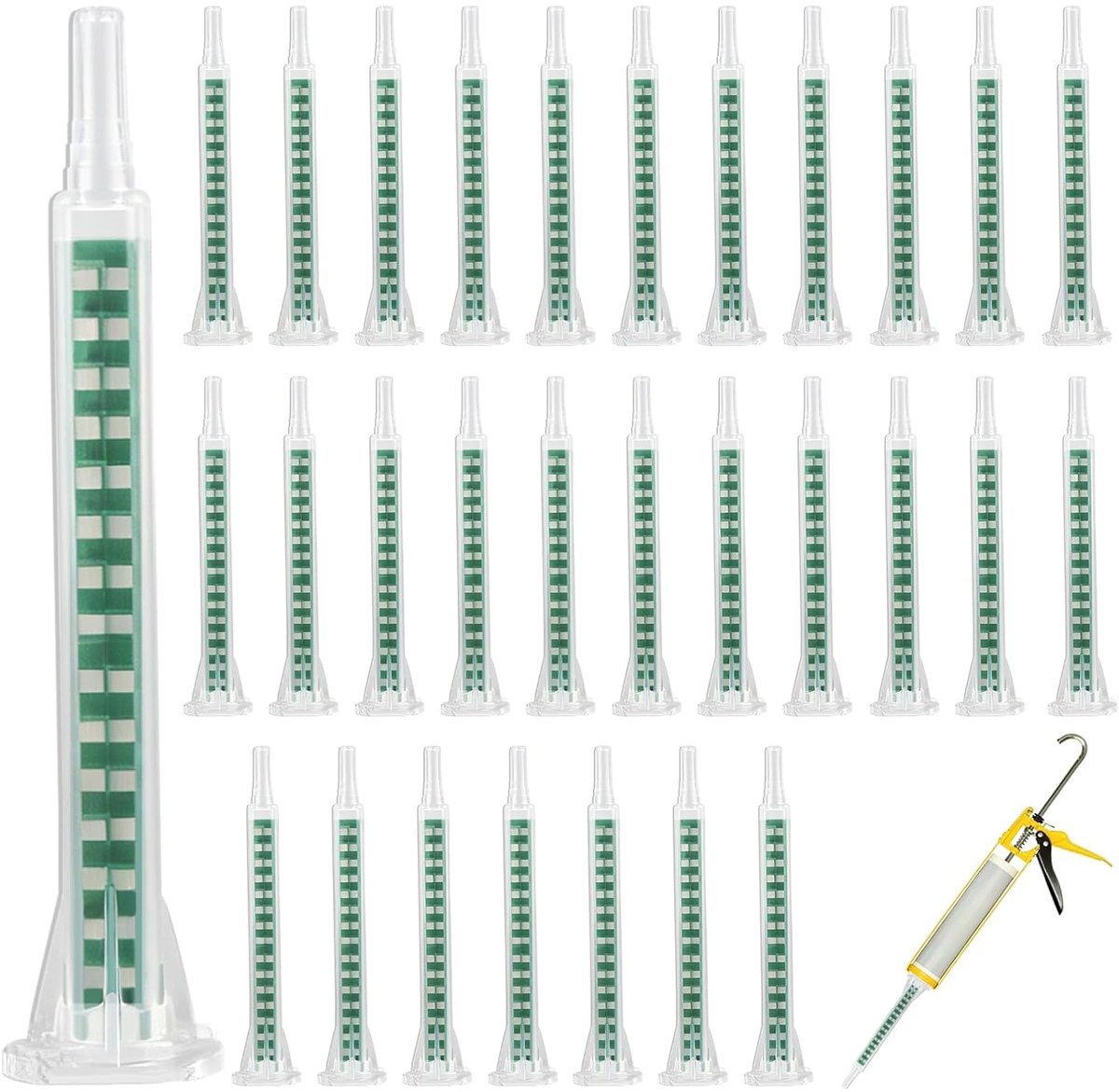 Static mixer tap 30pcs - 2K lijm - epoxy mengtuit - ideaal voor precisie menging - ShopVlot
