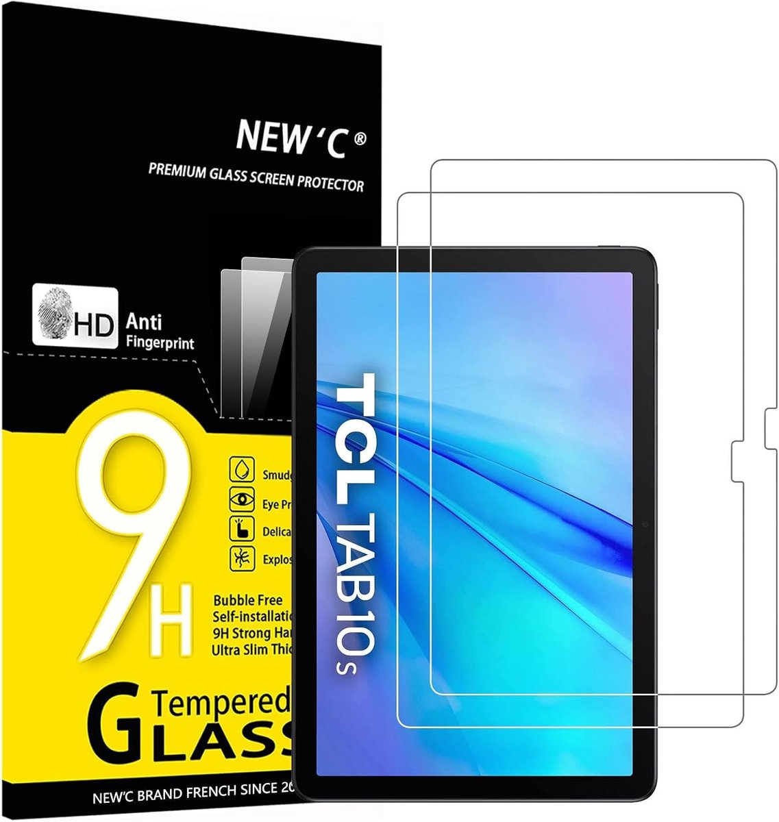 Screenprotector TCL Tab 10 5G / 10s 10.1 Inch - 2 Stuks - Gehard Glas - Ultra Transparant en Krasbestendig - ShopVlot