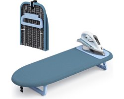 KINGRACK Table Ironing Board, Small Ironing Board with Ironing Mat, Foldable Mini Ironing Board, Easy Storage for - ShopVlot