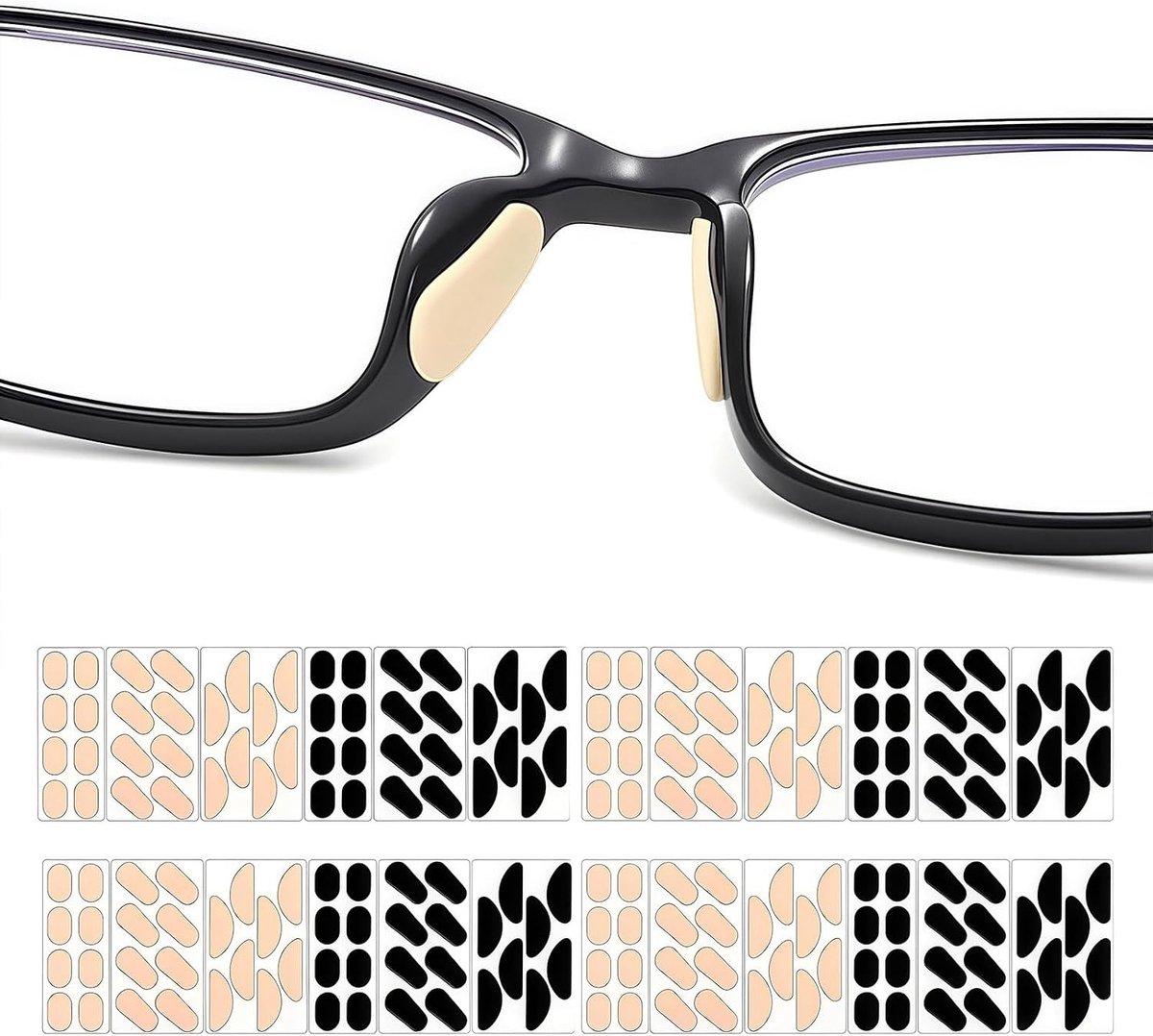 96 Pairs Eyeglasses Nose Pads Self Adhesive Nose Pads for Eyeglasses Anti Slip Nose Pads for Eyewear and Sunglasses - ShopVlot