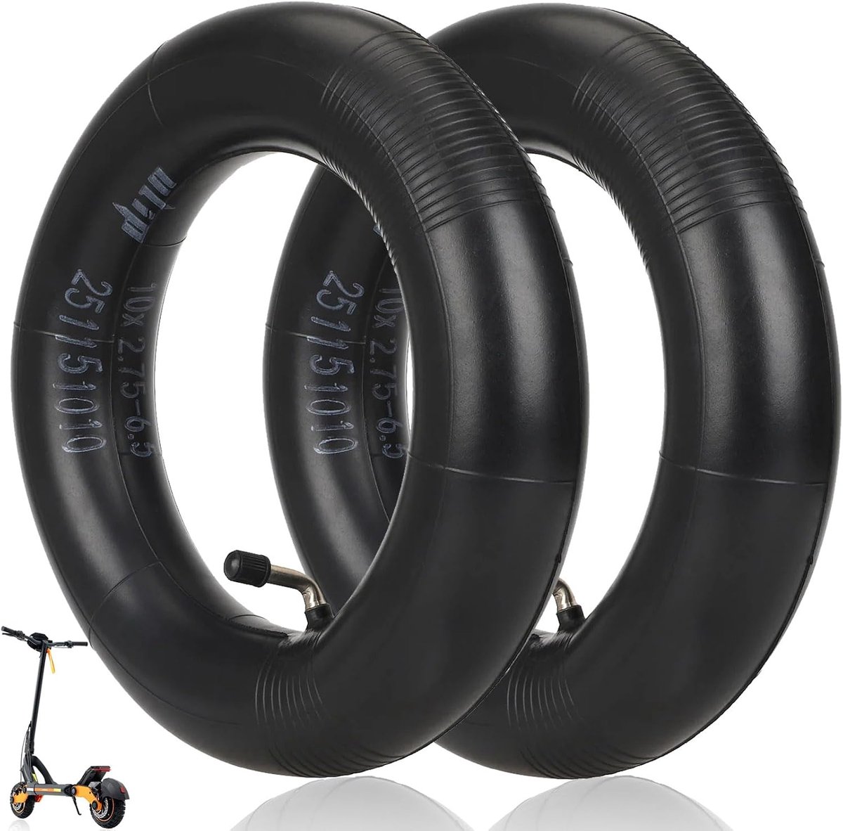 TREFAN Binnenband, 10 x 2,75-6,5, 90 graden hoek, 25,4 cm, verdikte slang voor KuKirin G3/KuKirin G2 Master/Zero - ShopVlot
