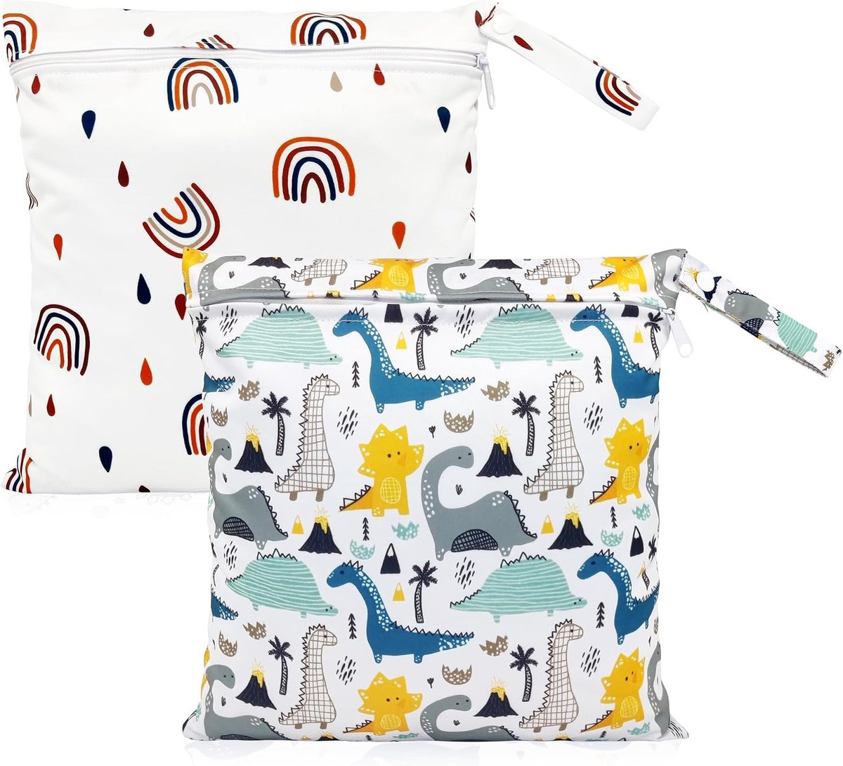 beifon 2 Pcs Wetbag for Kindergarten Large Diaper Bag, Waterproof Diaper Bag, Nose Bag, Reusable Wet Bag with Zip - ShopVlot
