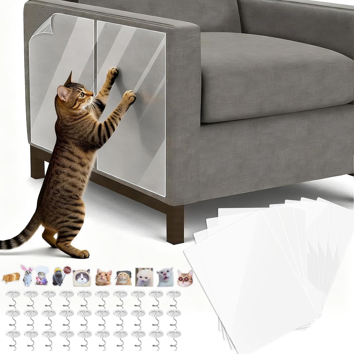 KXVXXV Pack of 9 Wall Protector Film Self-Adhesive Wall Protection Adhesive Film Transparent Scratch Protection Sofa - ShopVlot