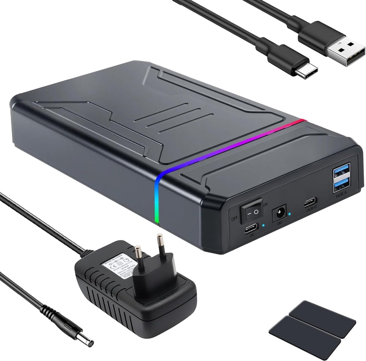 10GbpsM.2 SSD&HDD Hard Drive Enclosure, 2.5" 3.5" SATA & for M2 NVMe Dock, USB3.2 Gen2 SATA HDD Hard Drive Docking - ShopVlot