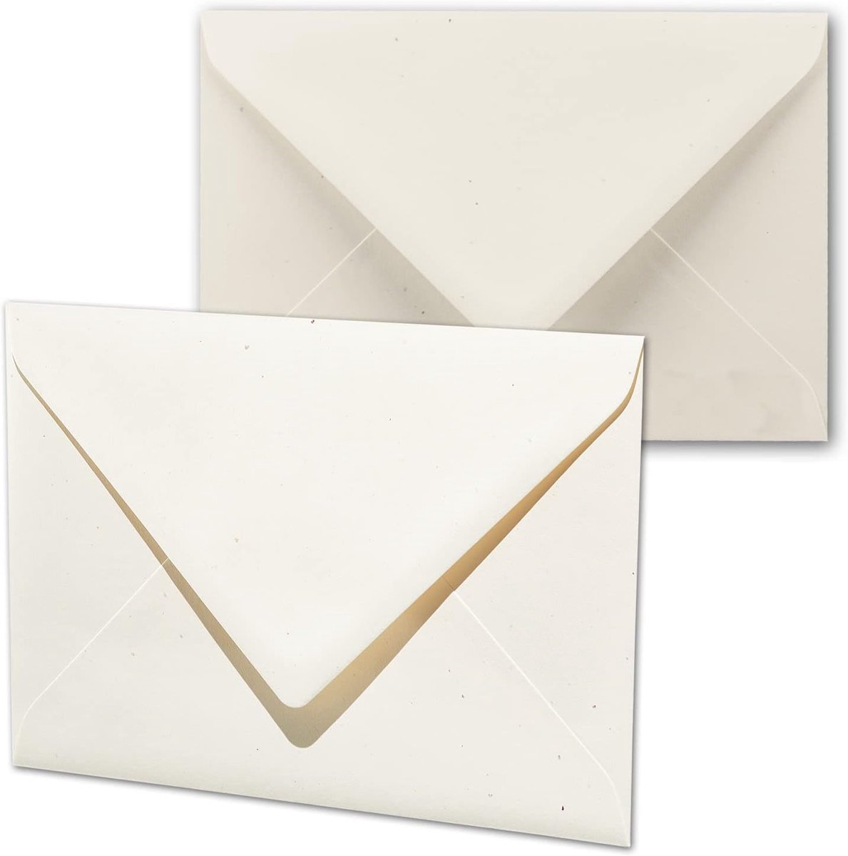 ARTOZ 50 x envelopes DIN B6 - colour: tortilla (cream/eggshell) - 12.5 x 17.8 cm - with wet glue and rubber coating - ShopVlot
