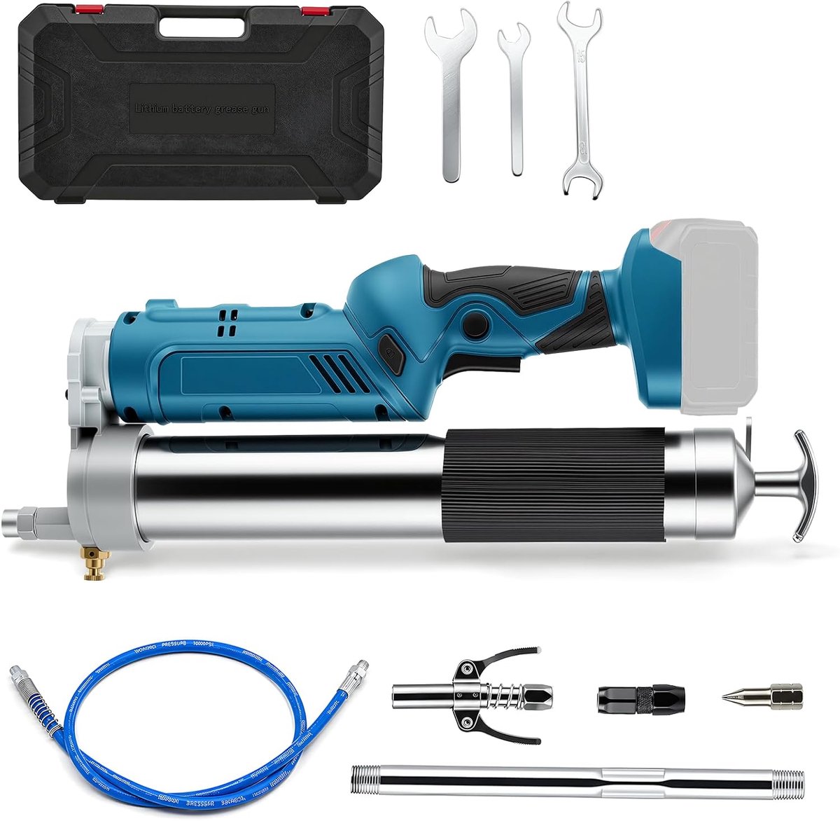 Accu-vetpers 12000 PSI 5,3 oz/min, set met slang 1 m en 3 sproeiers - ShopVlot