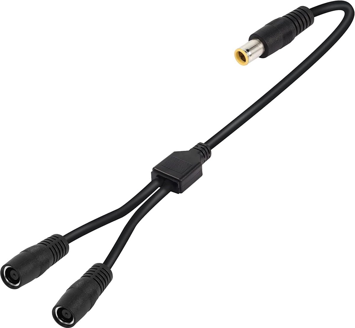 GINTOOYUN DC7909 Y Splitter Adapter Cable 14AWG DC 8mm One Male to Two Female Power Cords for Portable Power Plants - ShopVlot