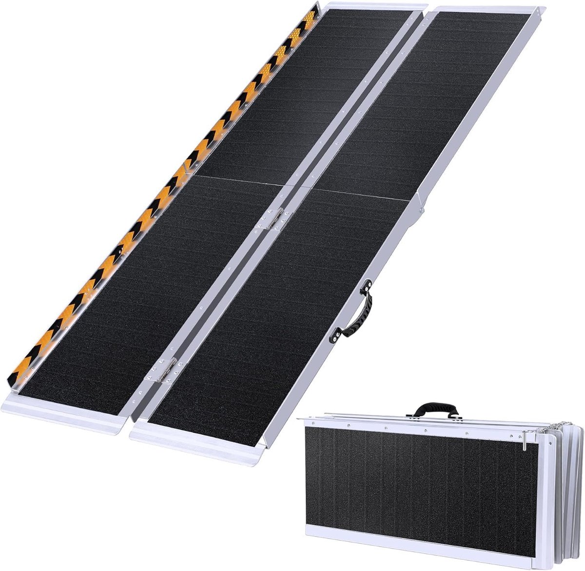 Wheelchair ramp, folding ramp for disabled people, with non-slip surface, load capacity 400 kg - ShopVlot