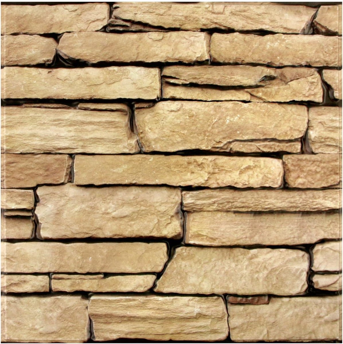 Commomy Pack of 10 3D Wall Panels Self-Adhesive Stone Look 30 x 30 cm Self-Adhesive Stone Look Waterproof PVC 3D Wall - ShopVlot