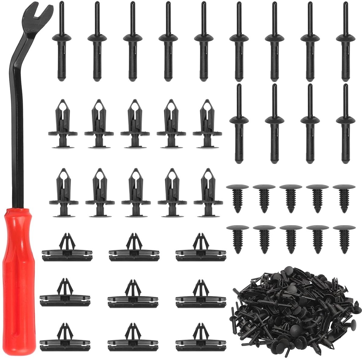 121 Pcs Wrangler Radiator Grill Attachment Clips Bumpers Plastic Rivets for Your Wrangler 2007-2022 Grand Cherokee - ShopVlot