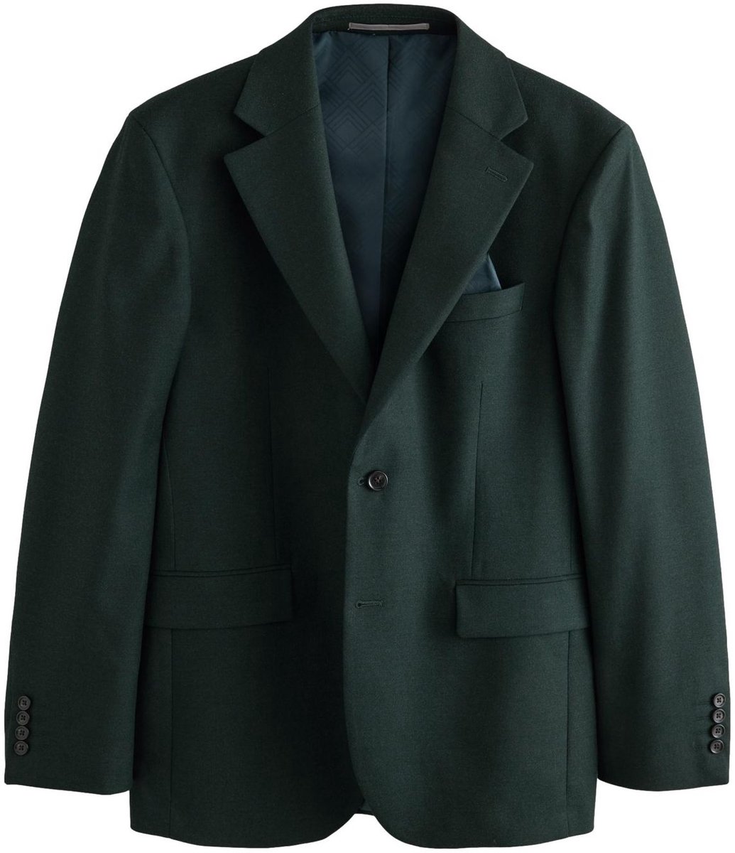 Next - Heren - Getailleerd kostuum van flanel: colbert - Regular - Groen