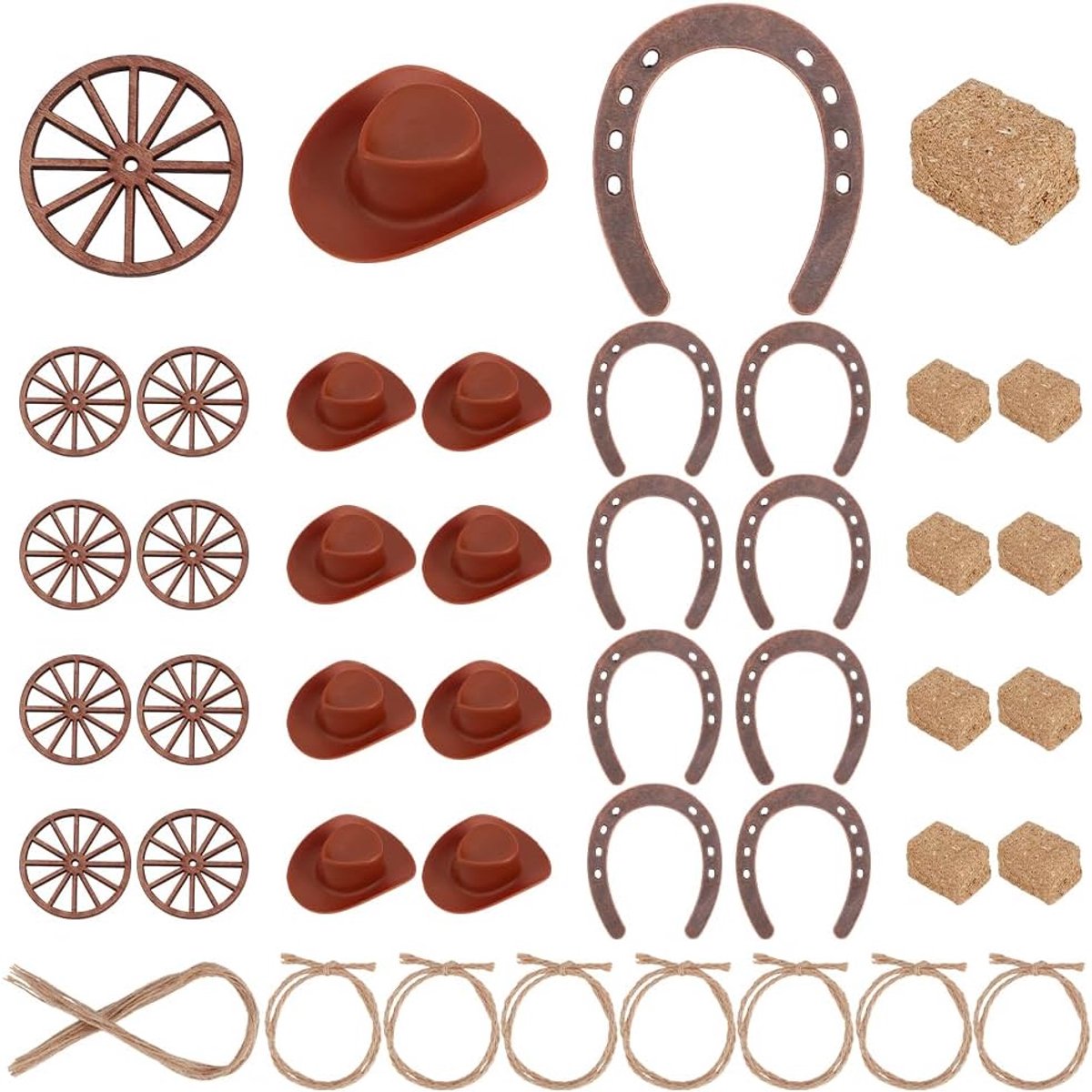 ORIGACH 40 stuks Western Party Tafeldecoratie Cowboy Thema Verjaardagsfeest Decoratieaccessoires Inclusief Mini - ShopVlot
