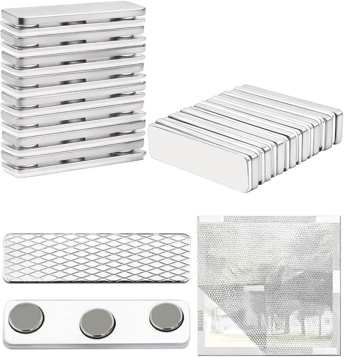 16 paar magnetische vliegenlussen, sterke muggennetmagneten voor het bevestigen van naamlabels van muggennetten - ShopVlot