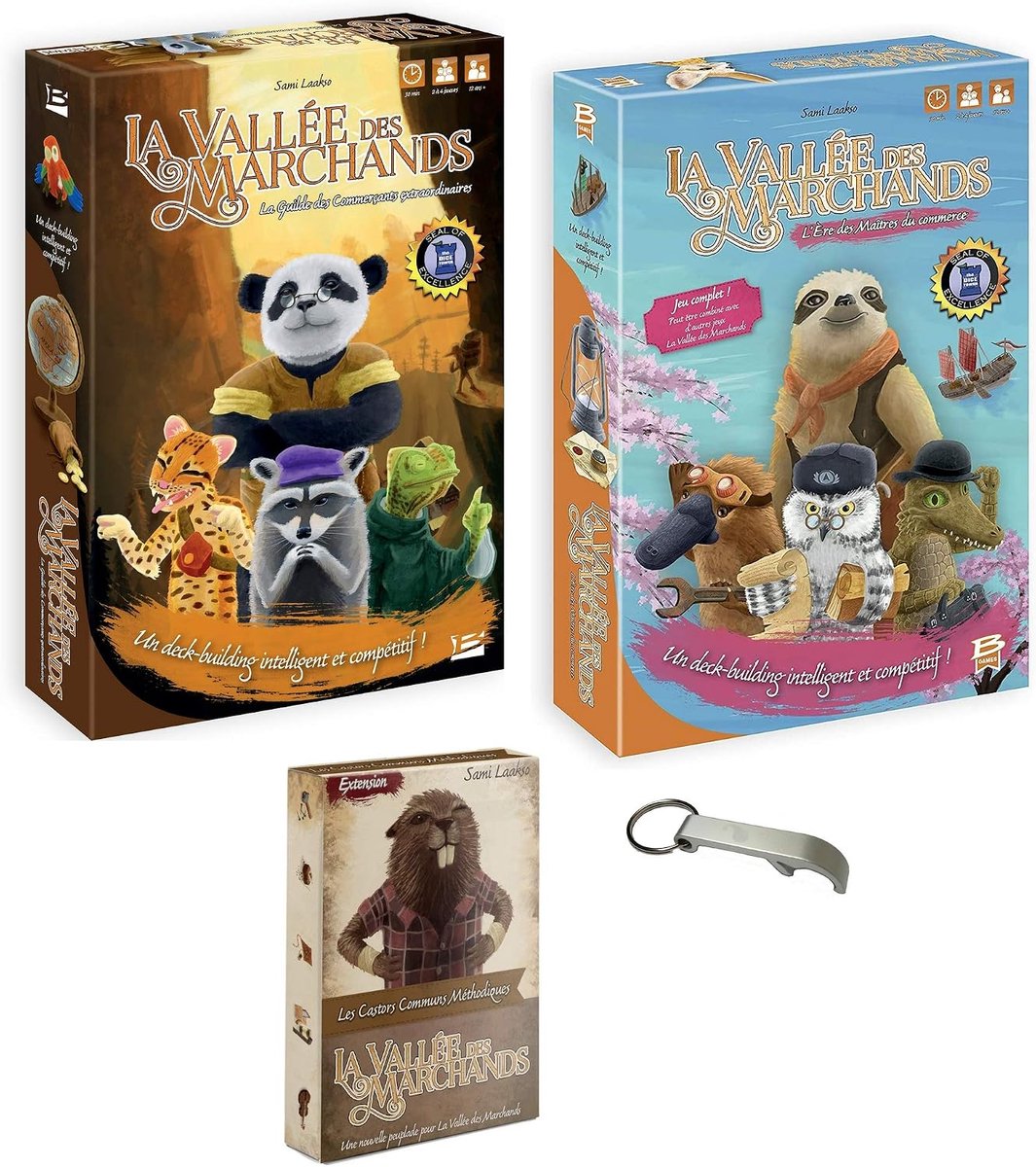 Set "La Guilde from the dealer + Le Ere des Handeldes + Les Communts Methodques Castors + 1 bottle opener Blumie - ShopVlot