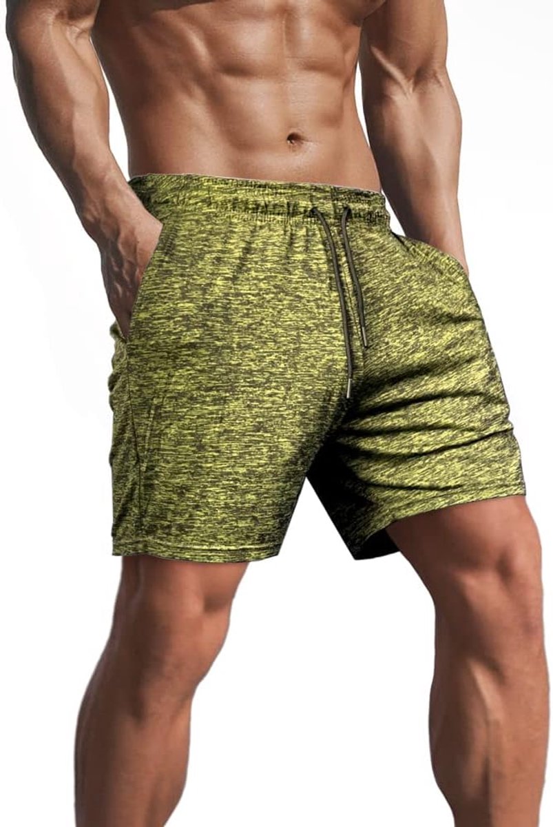 Sportshorts heren - sneldrogend stretchmateriaal - lichtgewicht met zakken - ideaal voor sporten - ShopVlot