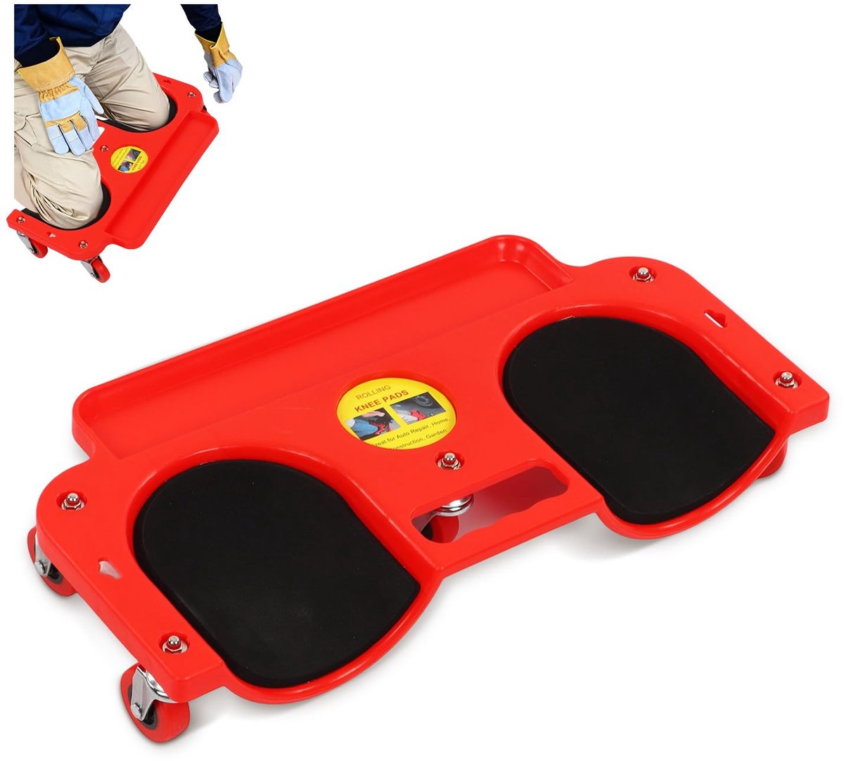 Rolling kniepad met 5 zwenkwielen - hoge kwaliteit ABS - 250 lbs draagvermogen - ideaal voor klusprojecten - ShopVlot