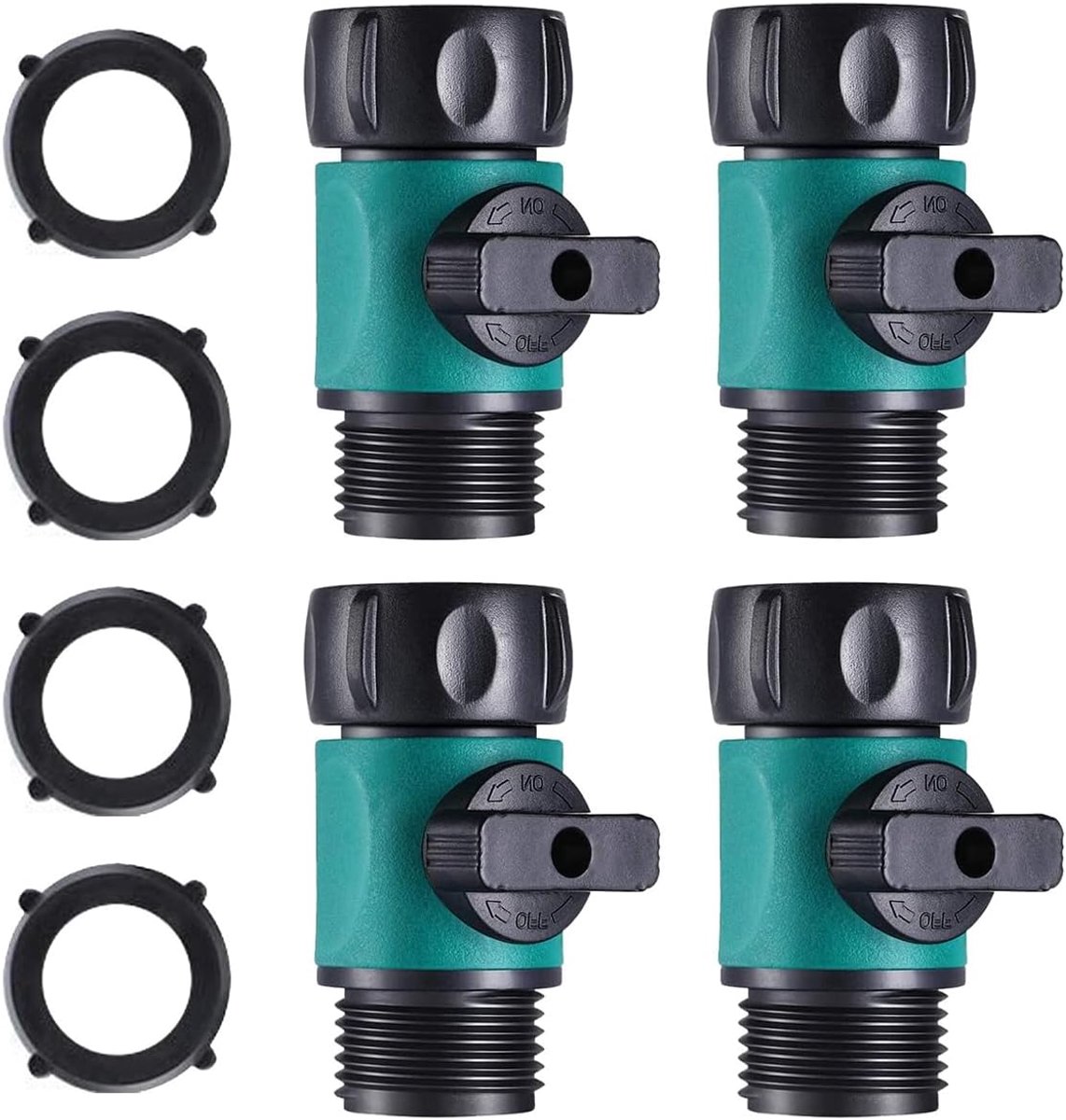 Tuinslang-afsluitventiel 3/4 inch - ABS-materiaal - duurzame kogelkraan-adapter - eenvoudig te bedienen - ShopVlot